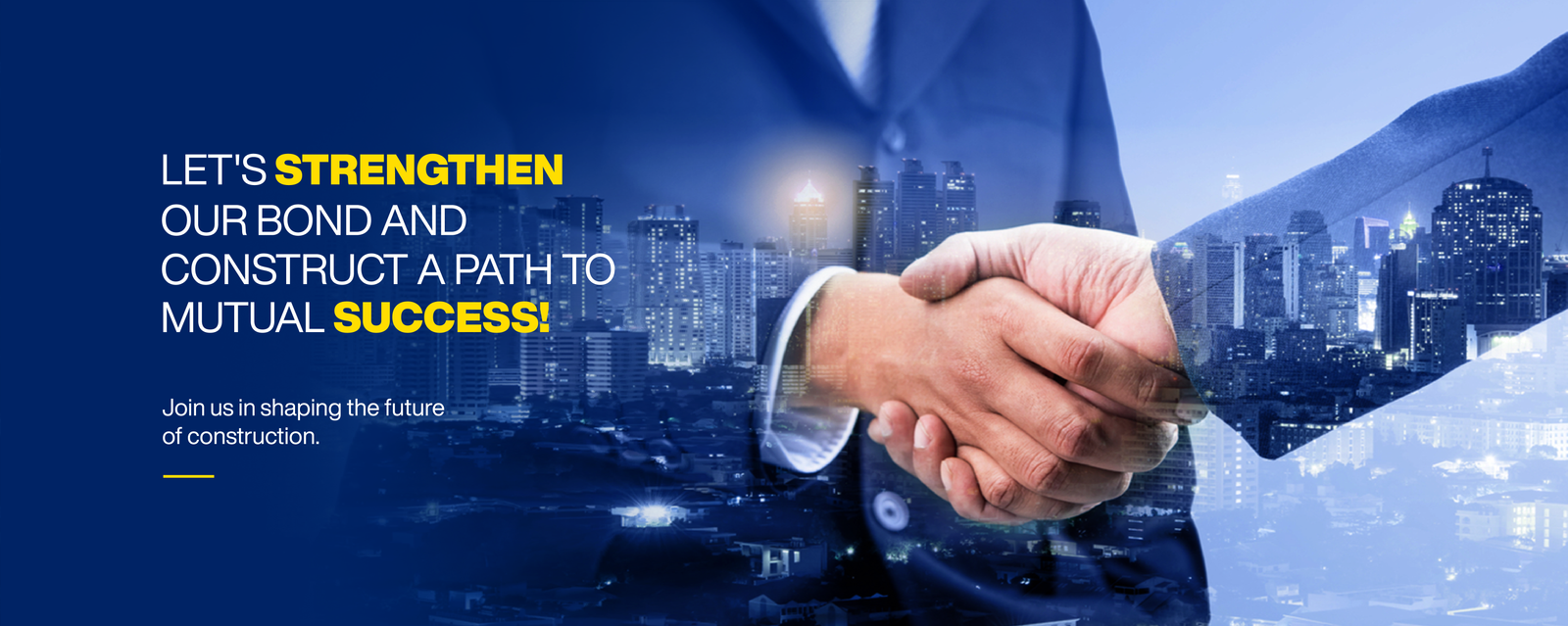 Unity Cement dealership banner - Strengthen bonds and construct success