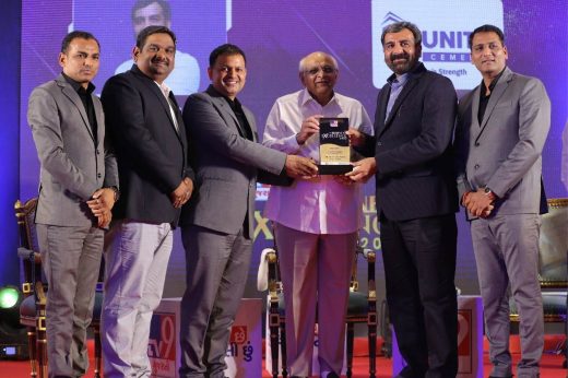 Unity Cement receiving the prestigious TV9 Award for excellence